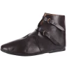 Medieval Ankle Boots with Straps and Buckles, Dark Brown