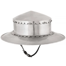 Kettle hat w. straight brim, 14 gauge