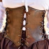 Leather Under bust Bodice with Lacing, brown