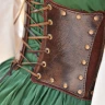 Leather Under bust Bodice with Suede Underlayer