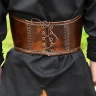 Under Bust Leather Armour with Metal Details, brown