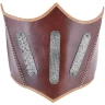 Under Bust Leather Armour with Metal Details, brown