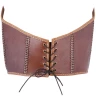 Under Bust Leather Armour with Metal Details, brown